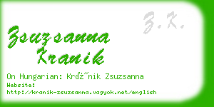 zsuzsanna kranik business card